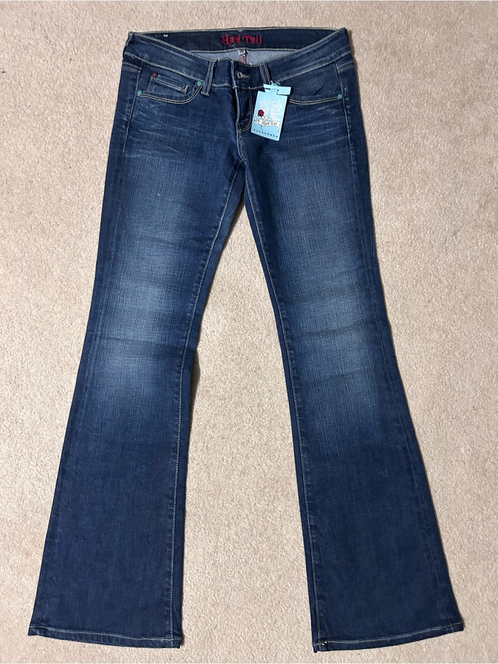 NWT Hard Tail Women's Dark Blue Flare Jeans